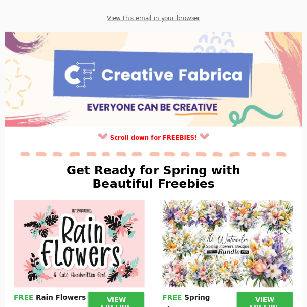 🌷 Explore Spring FREEBIES to Ignite Crafting Joy!