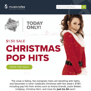$1.50 Christmas Pop Hits, Today Only! 🎁