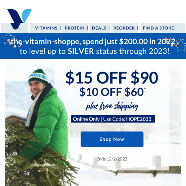 Hi The Vitamin Shoppe! New month, new deals ❄️