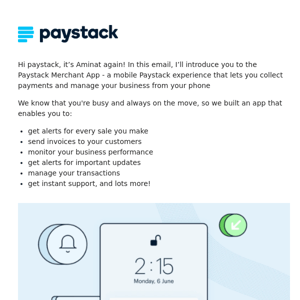 Paystack Merchant App - for business owners on the move!