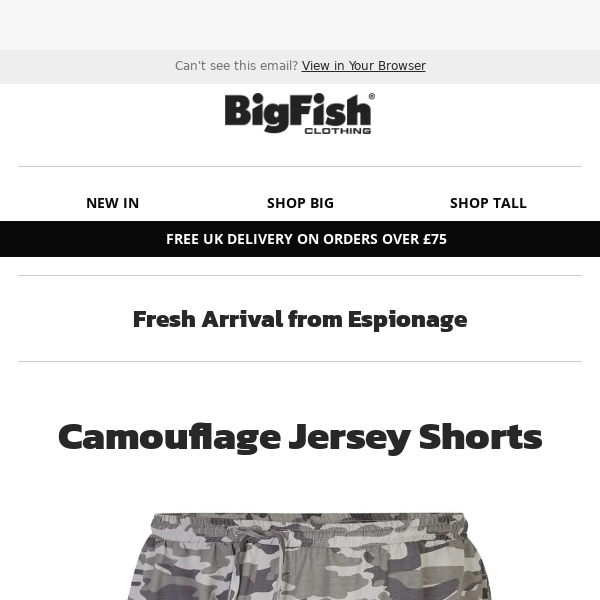 Fresh Arrival: Camouflage Jersey Shorts