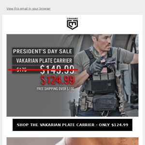 Vakarain Plate Carrier Only $124.99!