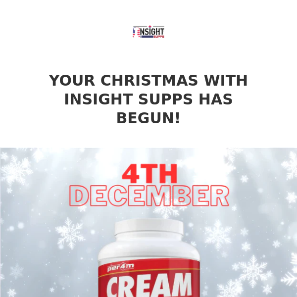 Open your Advent Calendar with Insight Supps!