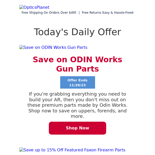 Save With These Gun Part Deals