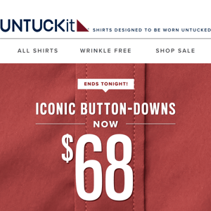 Ends Tonight—Iconic Button-Downs Now $68