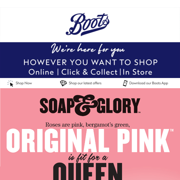 Get 40% off Soap & Glory🧼