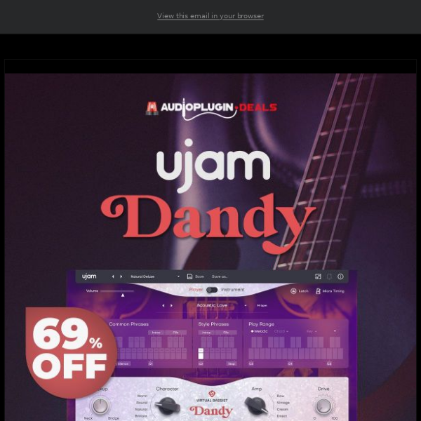 🕛FINAL CALL: 69% Off Virtual Bassist Dandy by UJAM!