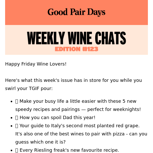 Weekly Wine Chats #123⛱