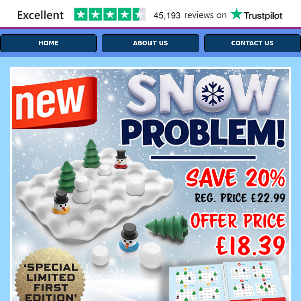 LAST CHANCE - Building your snowman is such a puzzle! 20% OFF!