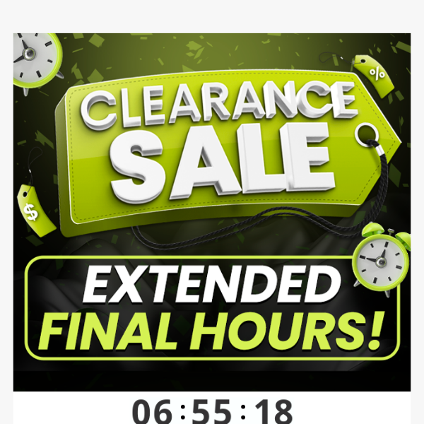 ⌛ Final Hours! Clearance Sale!