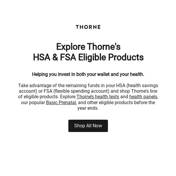 Flexible Spending/Health Savings Eligible Products