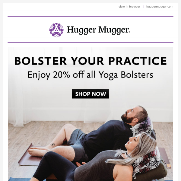Bolster Up with 20% Off - Hugger Mugger