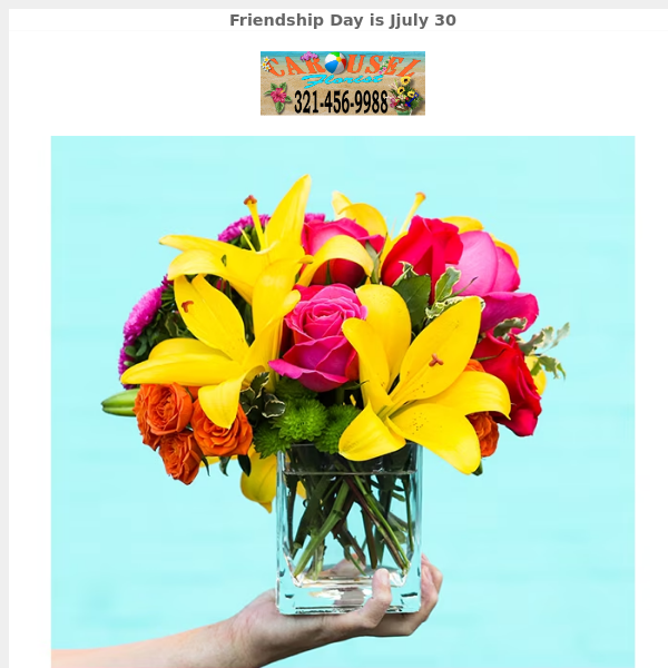 Surprise your friends with fresh flowers