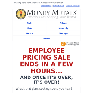 Time's Almost Up - Employee Pricing, FREE SHIPPING on Silver Kits