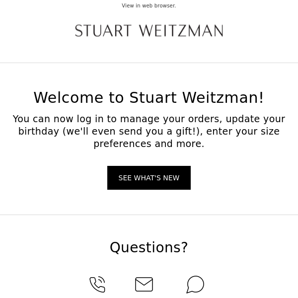 Stuart Weitzman, Welcome to Stuart Weitzman