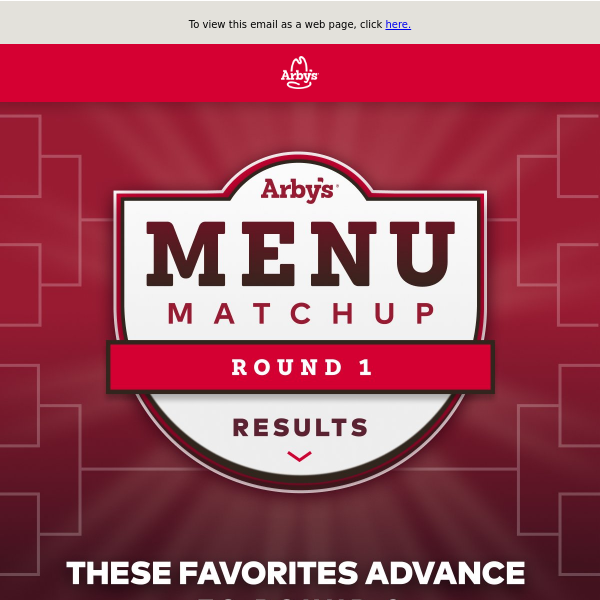 📣 Menu Matchup Round 1 results.