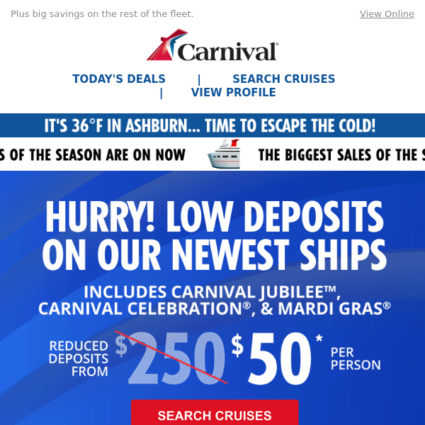 $50 Deposits On Our Newest Ships! 🚨🛳️