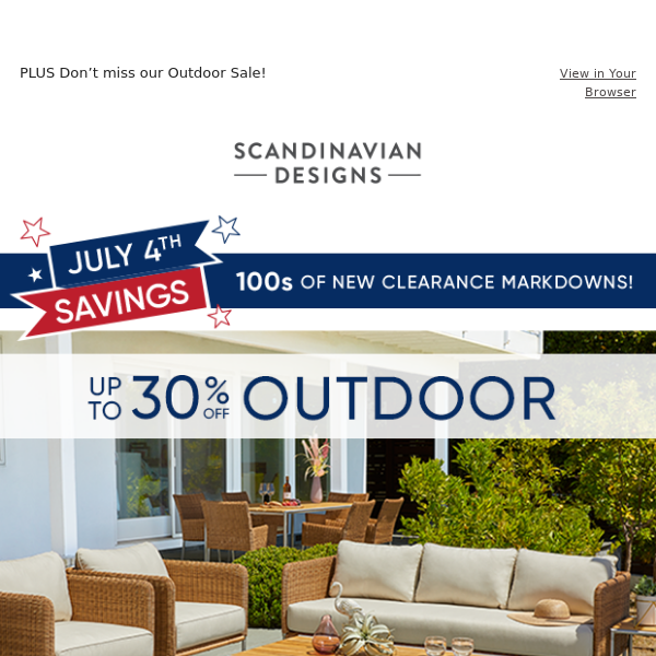 July 4th Clearance Savings for EVERY ROOM!