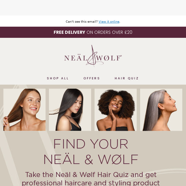 Take Our Hair Quiz & Get 10% OFF!