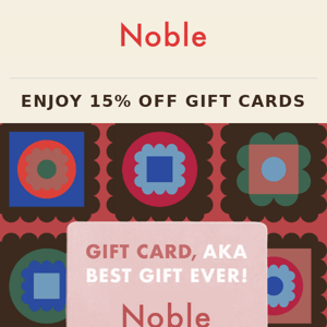 Holiday Exclusive: 15% off Gift Cards 💌