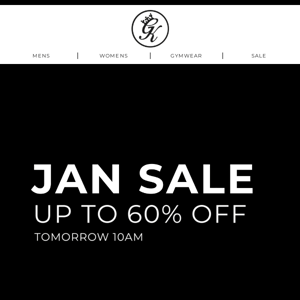 Jan Sale Starts Tomorrow