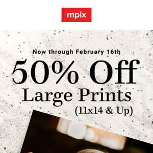 Three days only: 50% off Large Prints 💕