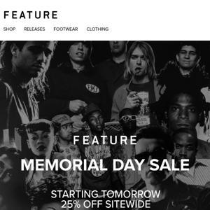 TOMORROW: 25% OFF Sitewide—Memorial Day Sale