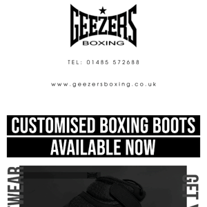 WOO! Custom Boxing Boots are available NOW!!