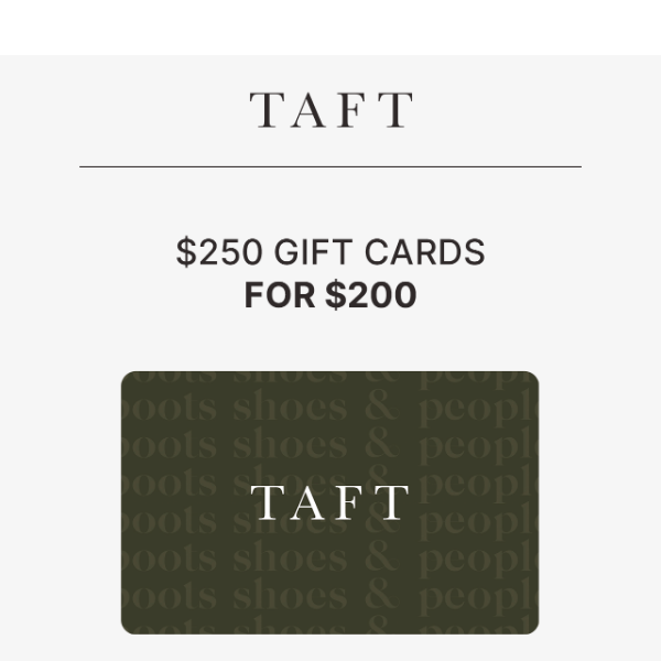 20% OFF GIFT CARDS