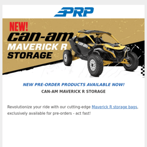 New Can-Am Maverick R Storage 🚨 Pre-Order Your PRP Storage Bags Now!