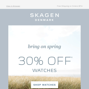 greet spring with 30% off