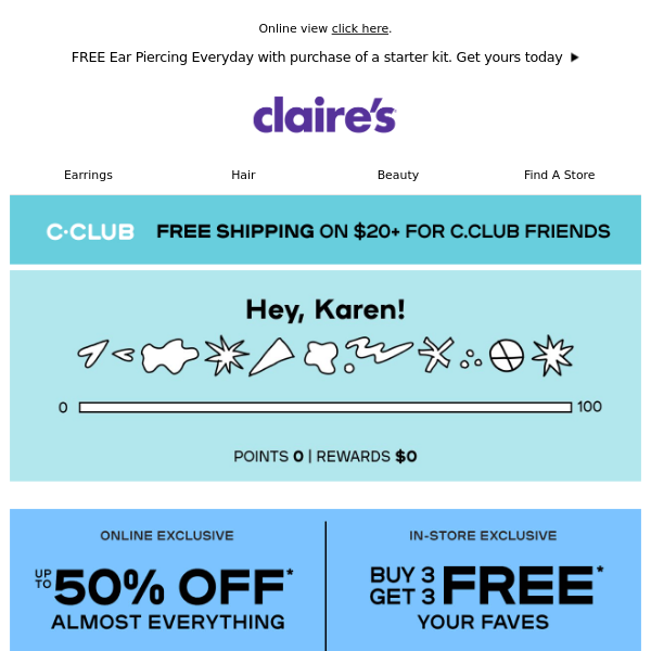 Claire's Europe, grab your last-minute V-Day gifts!