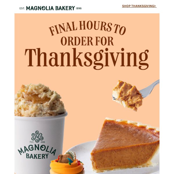 FINAL HOURS to order Thanksgiving dessert ❗️