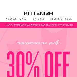 30% off – this one’s for the girls!
