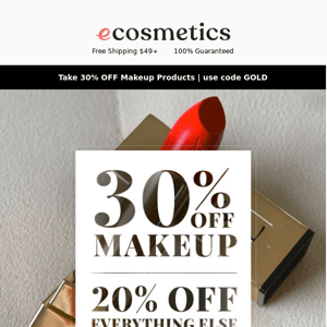 It’s your lucky day! Save 30% on Makeup