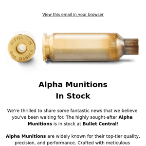 Alpha Munitions - Premium Brass for Precision Shooting