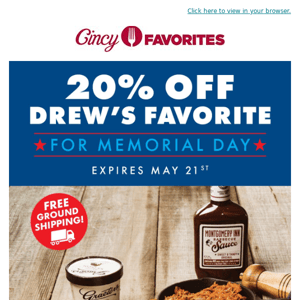 20% OFF Montgomery Inn and Graeter's Ice Cream Pack for Memorial Day!