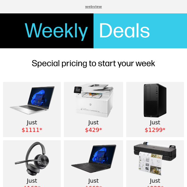 Unbeatable weekly deals from HP are here!