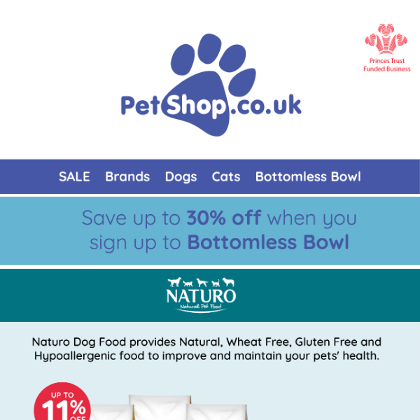 Save up to 11% off Naturo Dog Food in our January Sale 🐶