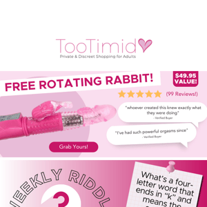 🆓 ROTATING Rabbit, Ends Tonight! New Riddle & More!