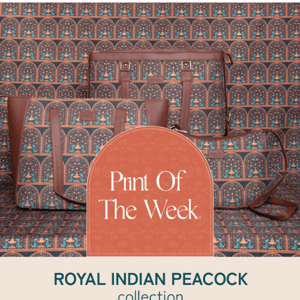 Celebrating Royal Indian Peacock Motif : Print of the week at a special price.