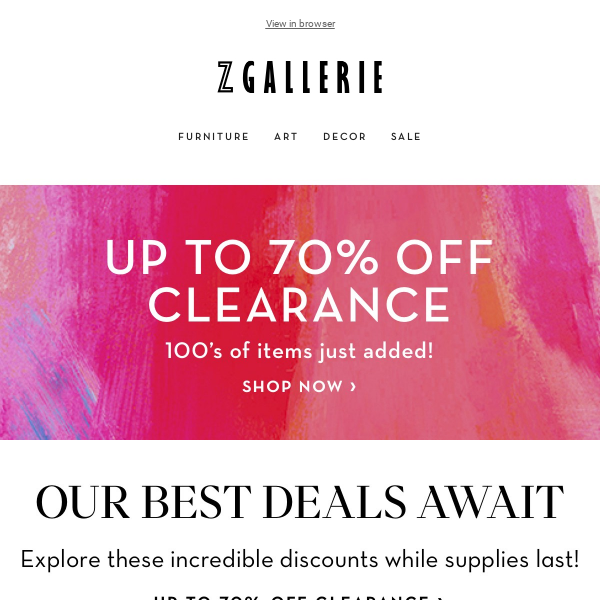 Up To 70% OFF Clearance | Don't Miss Out​