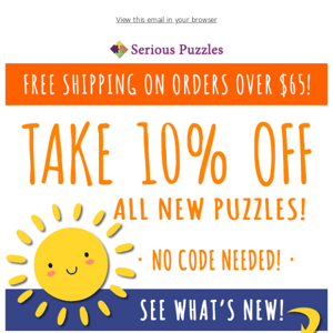 10% Off Every New Puzzle!