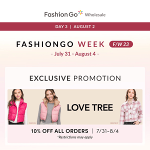 10% off LOVE TREE | FashionGo Week