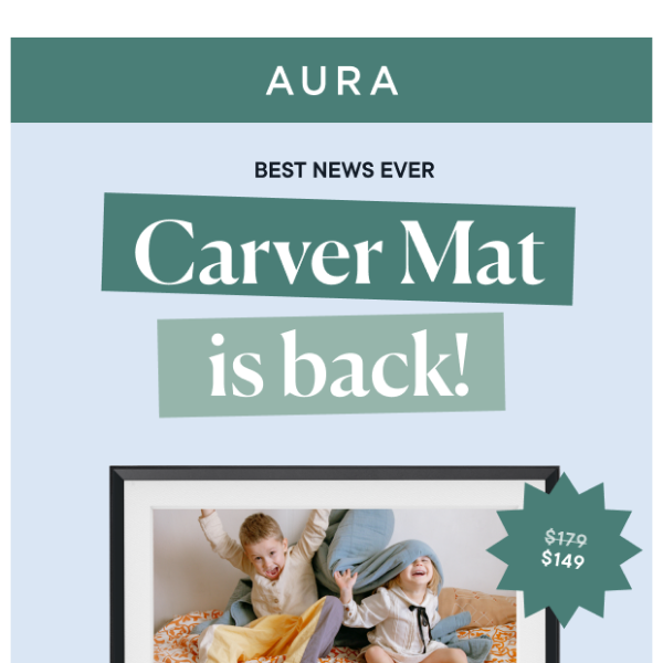 *Finally* back in stock on Amazon + $30 off Carver Mat🥳