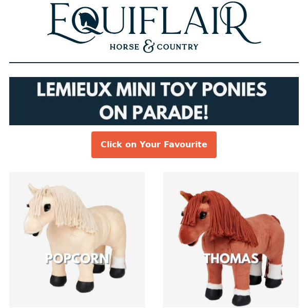 LEMIEUX TOY PONIES ON PARADE - LIMITED STOCK