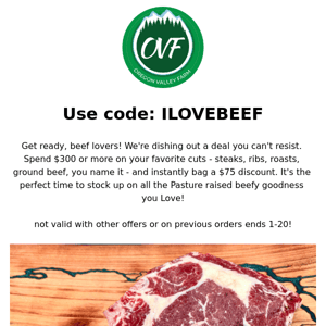 🥩🍖Score $75 off beef this weekend!!