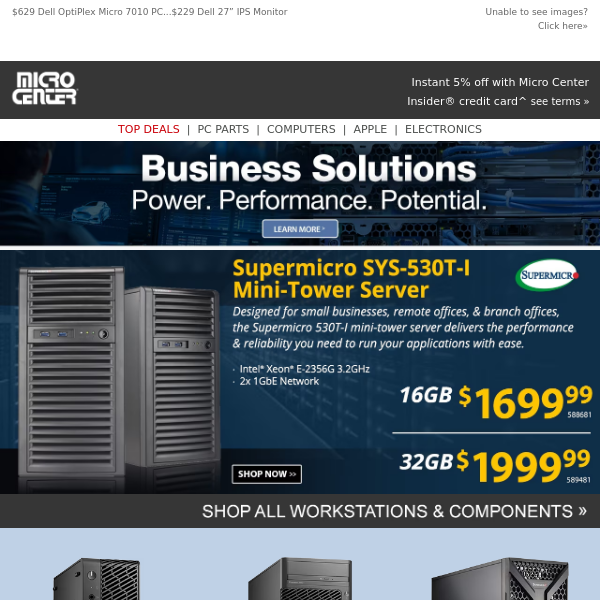 $1699 Supermicro Mini-Tower Server! $2999 ASUS ProArt 16" Workstation