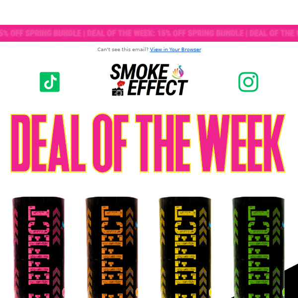 Smoke Effect, your Deal of the Week Awaits! 🌻