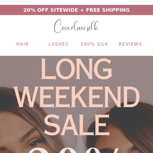 20% OFF continues! 💕